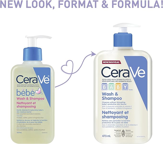 Baby Wash & Shampoo  | Cerave® | 237 ml or 473 ml