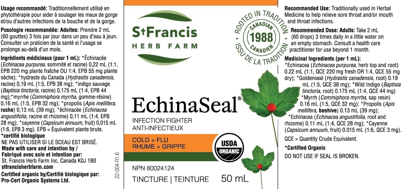 EchinaSeal® | St. Francis Herb Farm | 50 OR 100 OR 250 mL