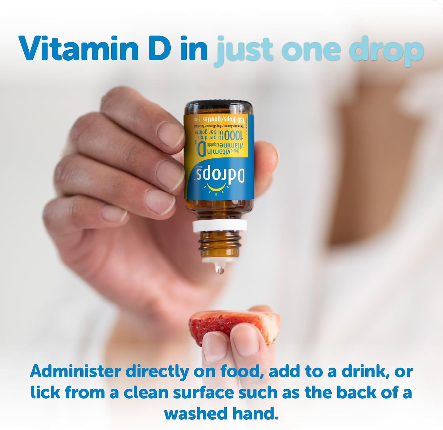 Adults 1000IU Vitamin D3  | Ddrops® | 5 mL (180 drops)