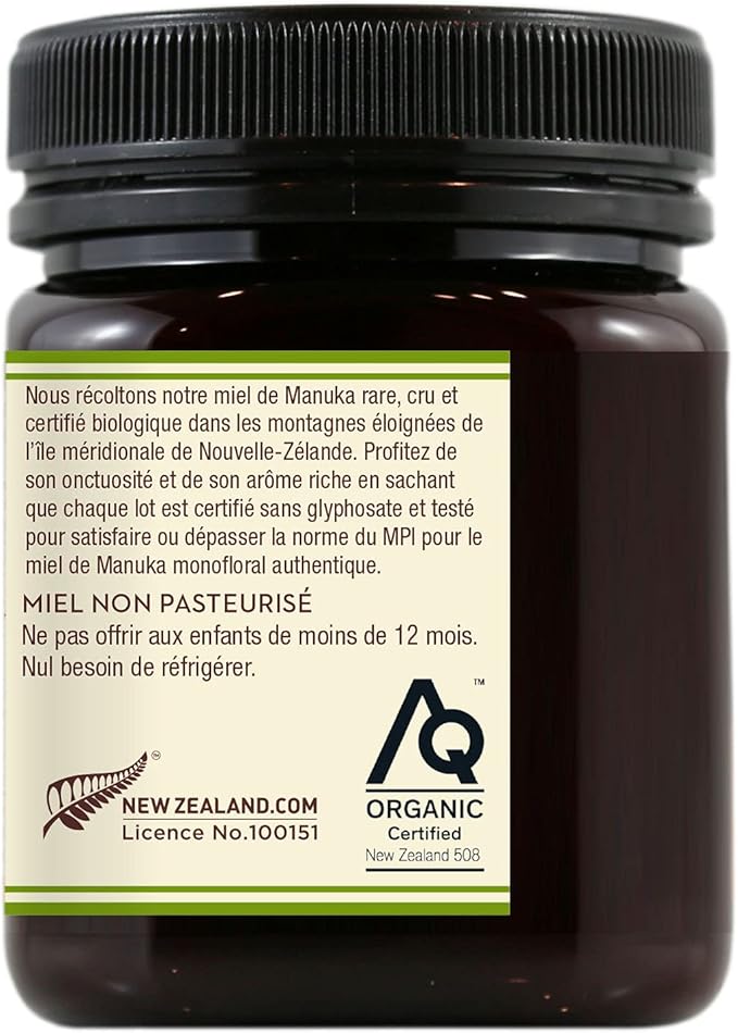 Organic Raw Monofloral Manuka Honey | Wedderspoon® | 8.8 Oz (250g)