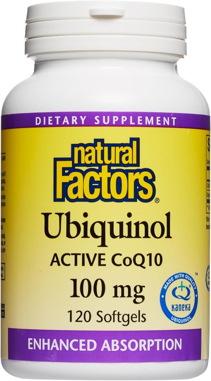 Ubiquinol Active CoQ10 100 mg | Natural Factors® | 60 or 120 Softgels