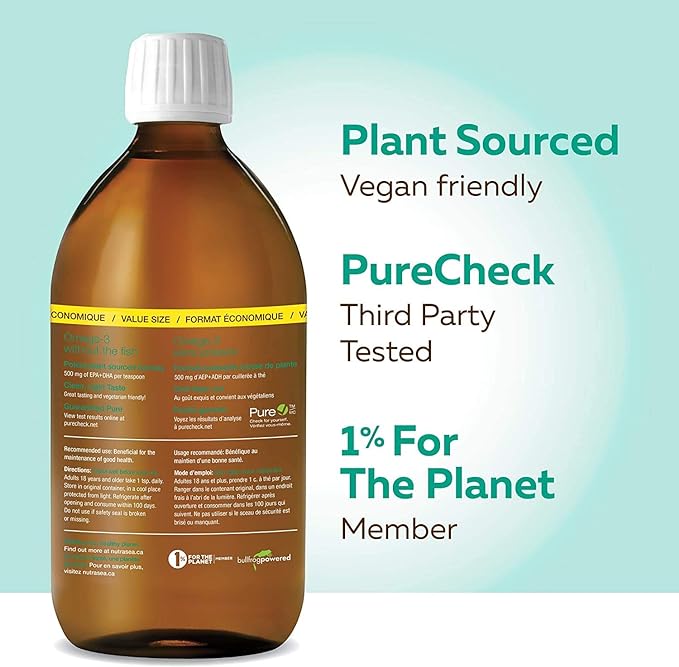 Plant-Based Omega-3 | NutraVege™ | 6.8 fl oz (200 ml) OR 16.9 fl oz (500 ml)