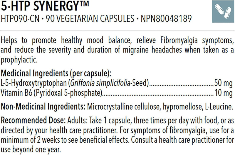 5-HTP Synergy™ | Designs for Health® | 90 Vegetarian Capsules