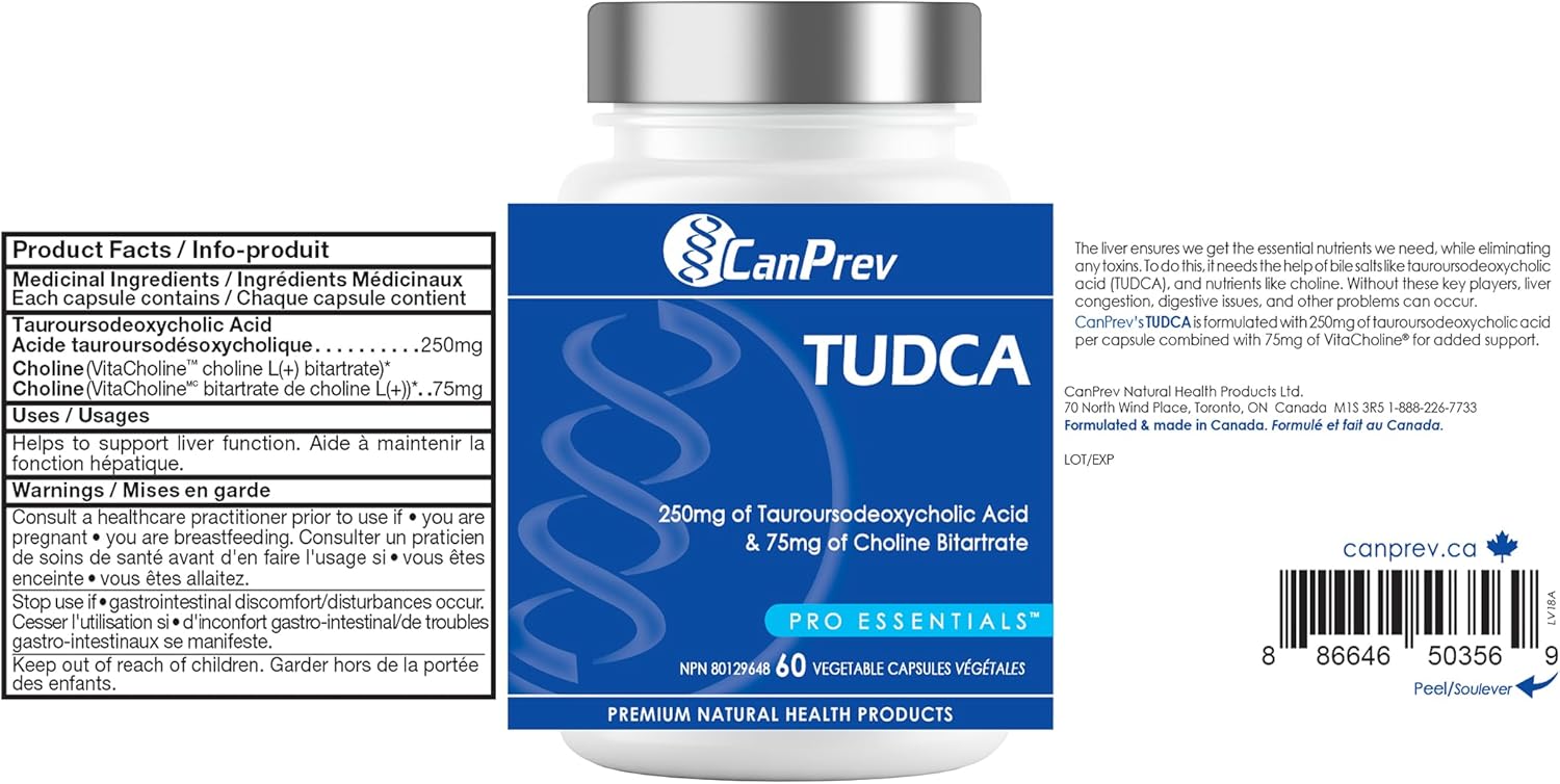 TUDCA by CanPrev® – Advanced Liver & Bile Support | 60 Vegetarian Capsules