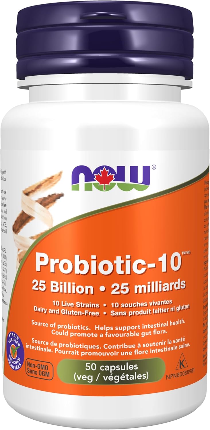 Probiotic-10™ 25 Billion | NOW® | 60 Vegetarian Capsules