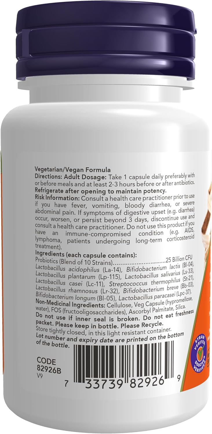 Probiotic-10™ 25 Billion | NOW® | 60 Vegetarian Capsules
