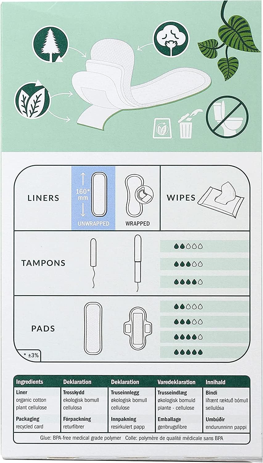 Panty Liners | Natracare® | Mini or Curved/30 Counts