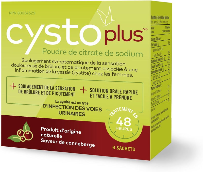 Sodium Citrate Powder  | Cystoplus™ | 6 sachets of 5.6 g