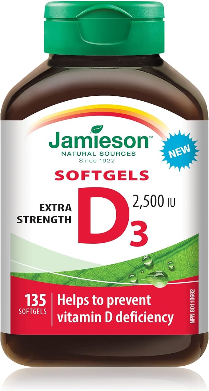 Vitamin D3 2,500 IU | Jamieson™ | 135 Softgels