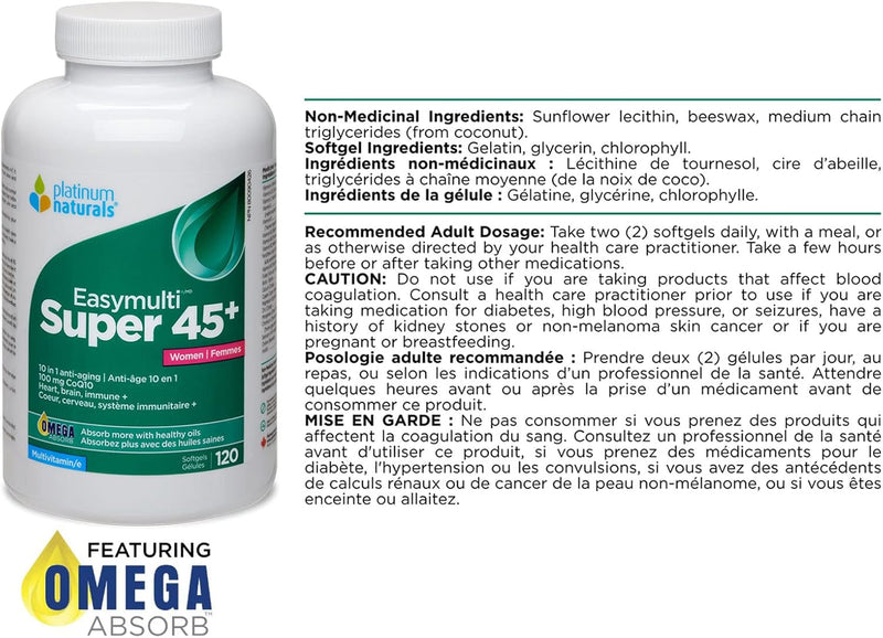 Easymulti® Super 45+ Women | Platinum Naturals® | 60 or 120 Softgels