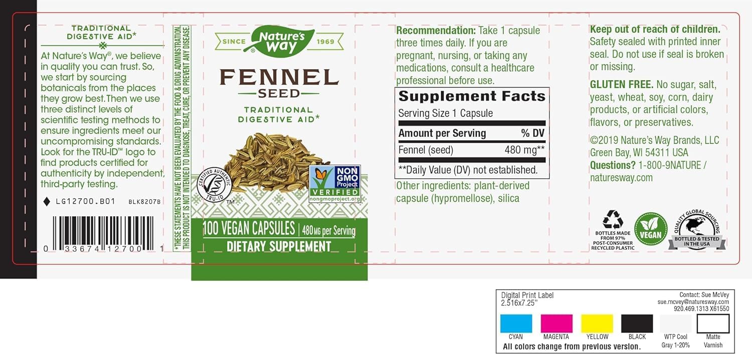Fennel Seed | Nature's Way® | 100 Capsules