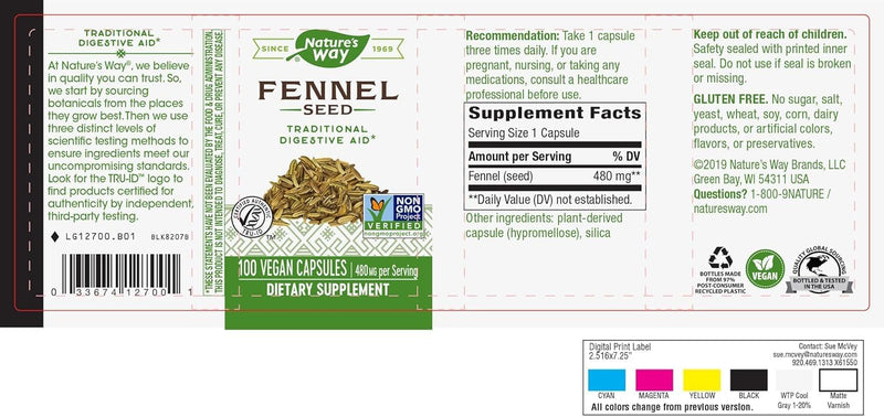 Fennel Seed | Nature's Way® | 100 Capsules