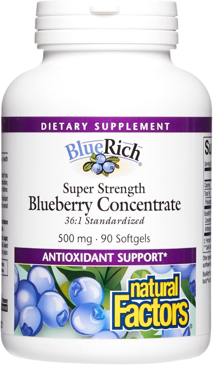 BlueRich® Super Strength Blueberry Concentrate | Natural Factors® | 90 or 180 Softgels