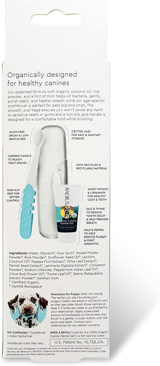 Organic Canine Dental Kit Adult RADIUS CORPORATION 1kit