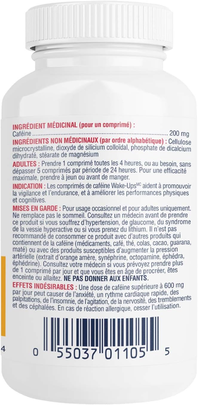 200mg Sport Certified Extra Strength Caffeine | Wake-Ups | 50 Tablets