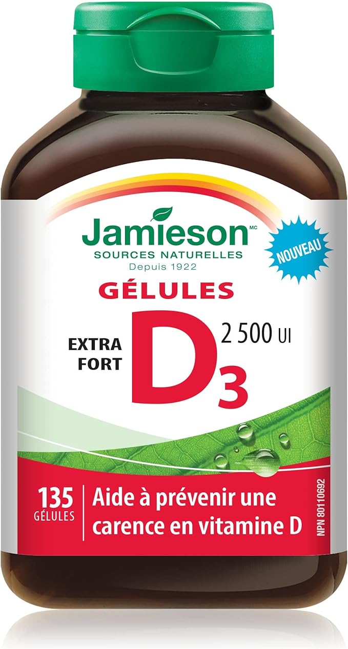 Vitamin D3 2,500 IU | Jamieson™ | 135 Softgels