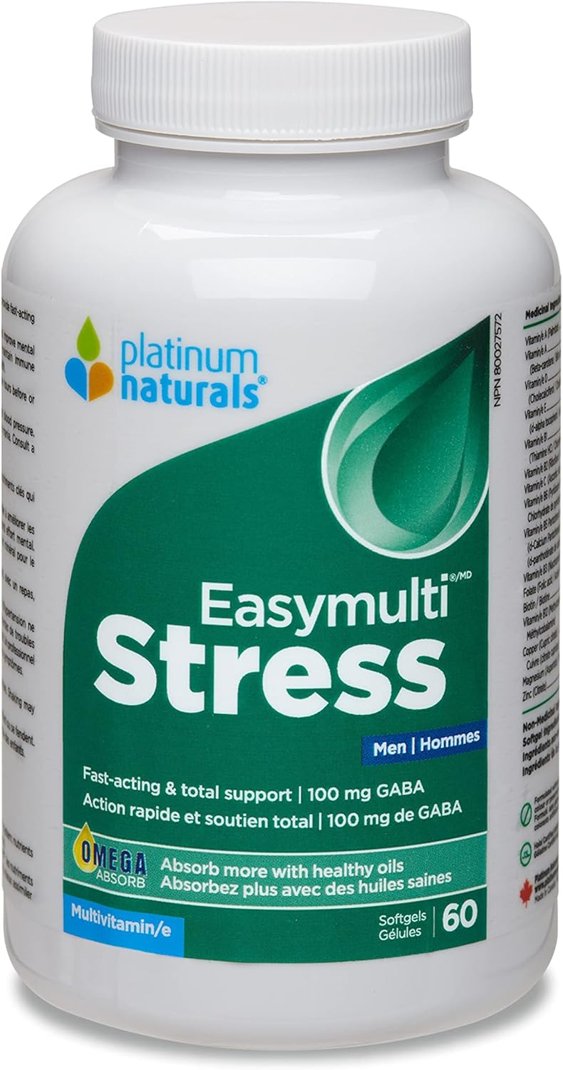 Easymulti® Stress for Men | Platinum Naturals® | 60 or 120 Softgels