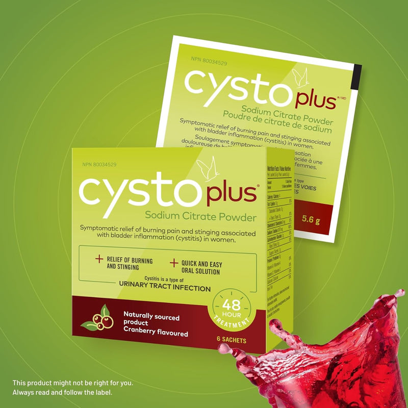 Sodium Citrate Powder  | Cystoplus™ | 6 sachets of 5.6 g