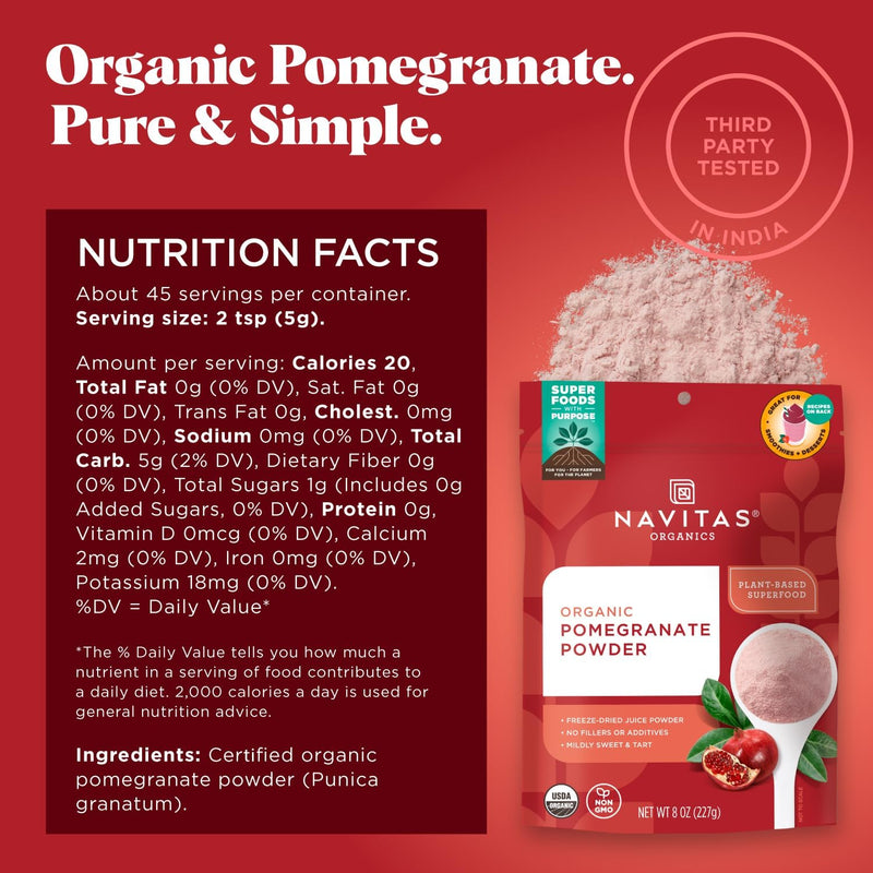 Organics Pomegranate Powder| Navitas Organics | 227g