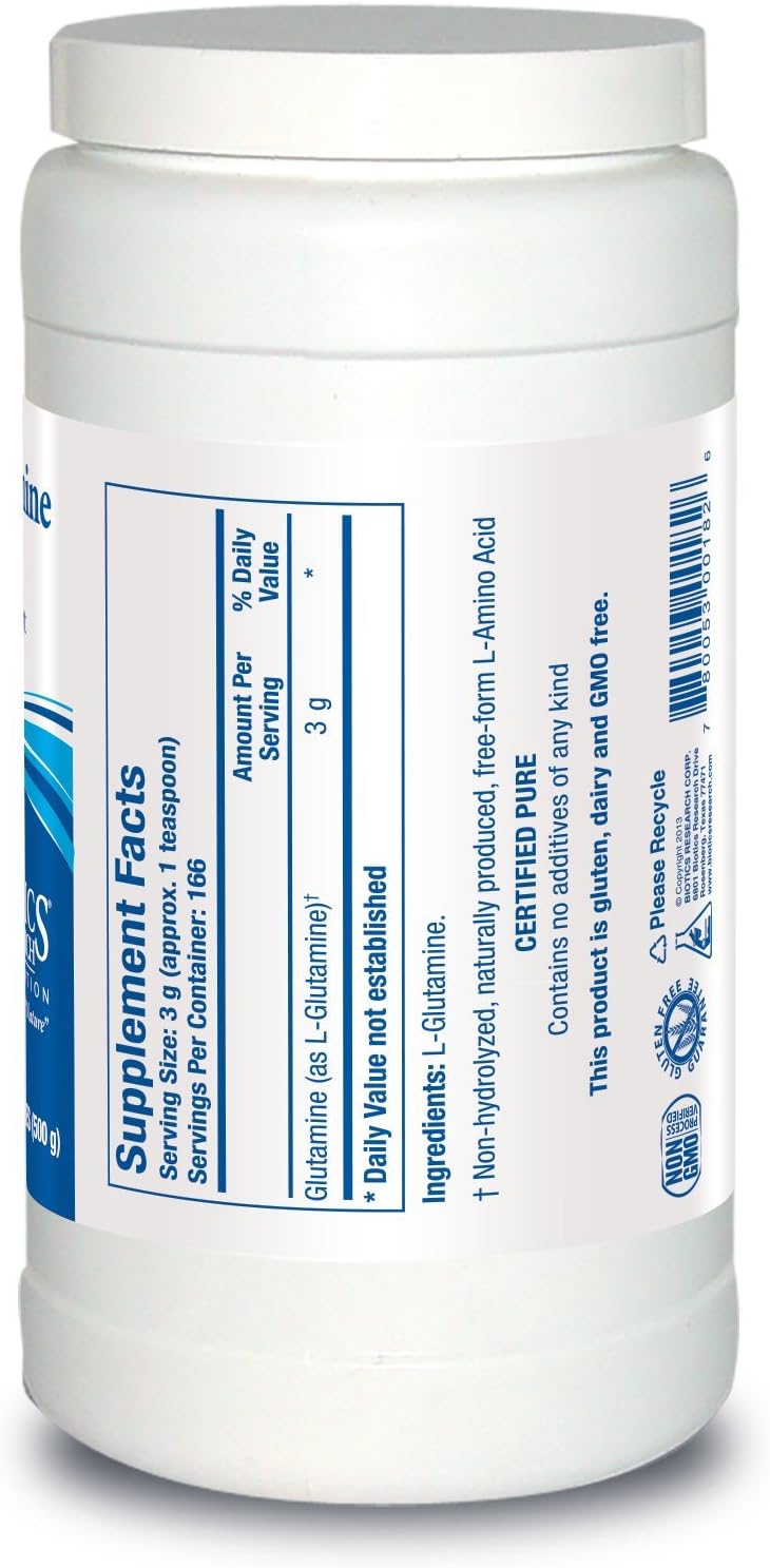 L-Glutamine Powder | Biotics Research® | 17.9 Oz.(500 gr.)