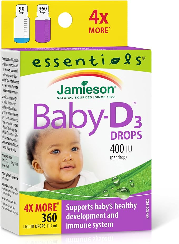 Baby-D Vitamin D3 Droplets | Jamieson™ | 11.7 mL