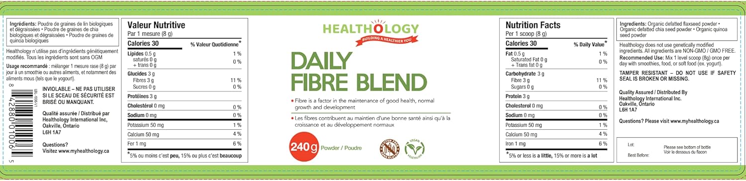 Daily Fibre Blend | Healthology™ | 240gr Powder