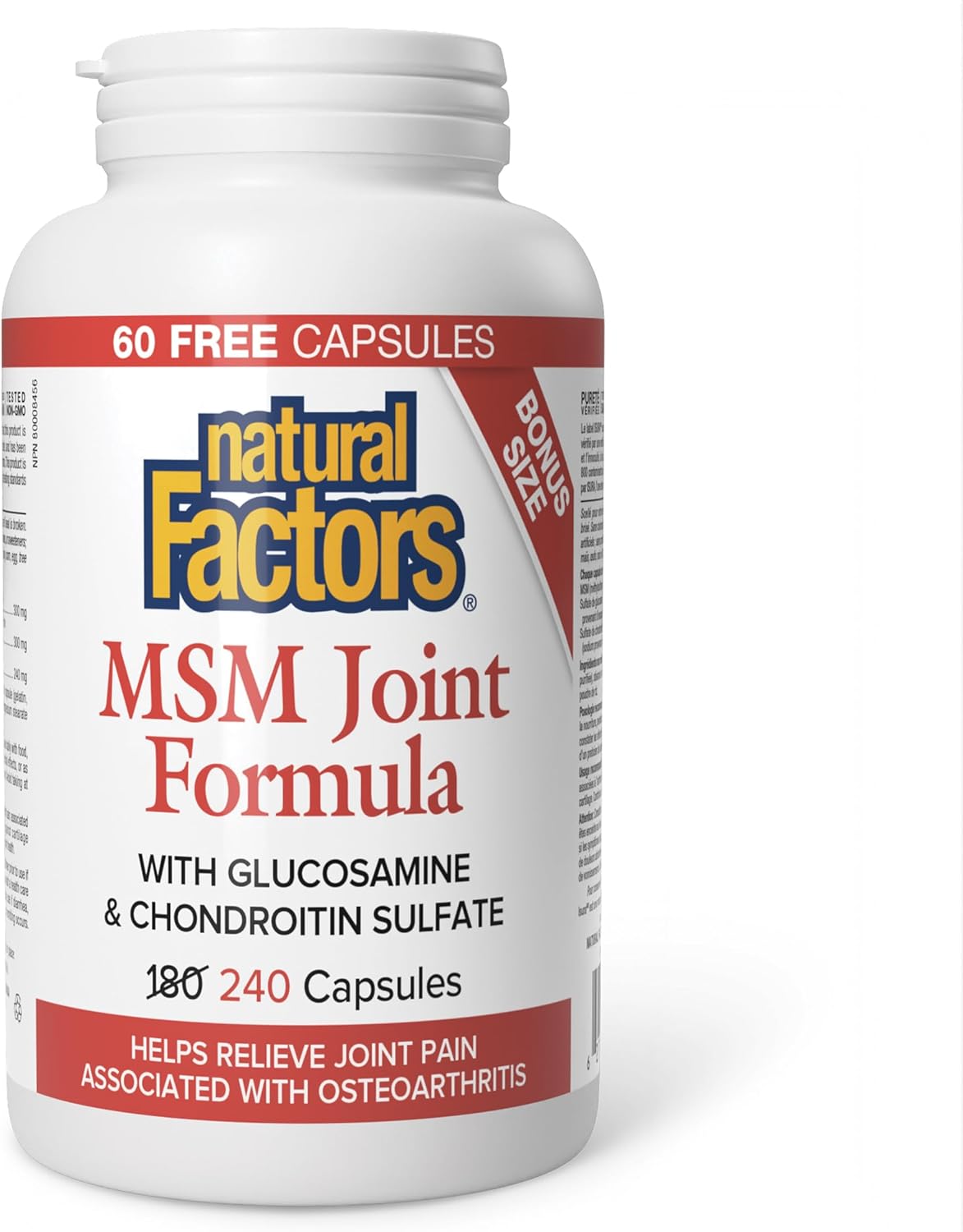 MSM Joint Formula | Natural Factors® | 180 or 240 Capsules