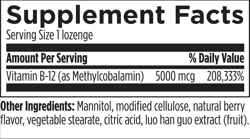 Vitamin B12 | Designs for Health® | 60 Lozenge