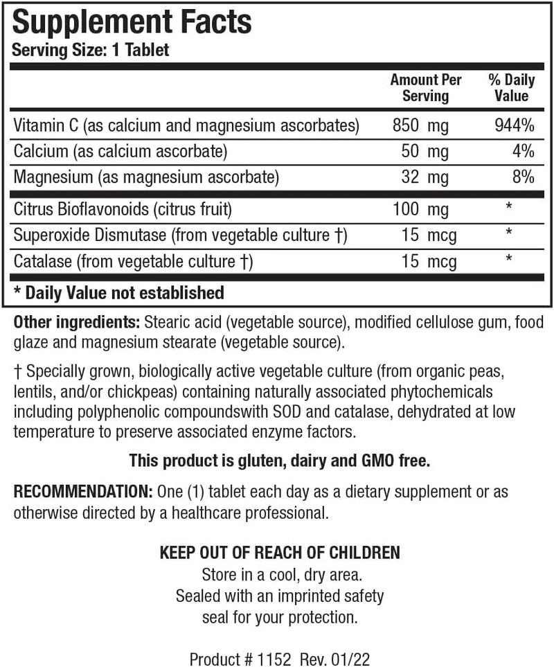 Bio-C Plus 1000™ | Biotics Research® | 100 Tablets