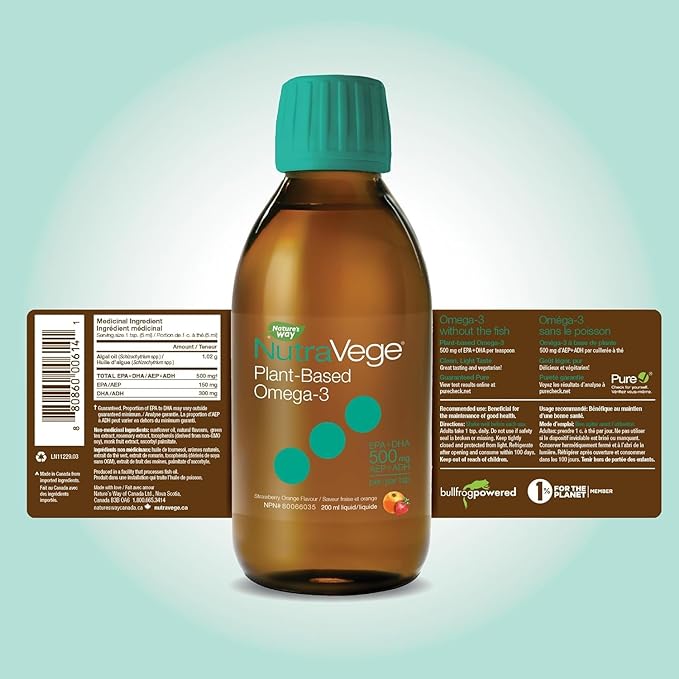 Plant-Based Omega-3 Lemon | NutraVege™ | 6.8 fl oz (200 ml)