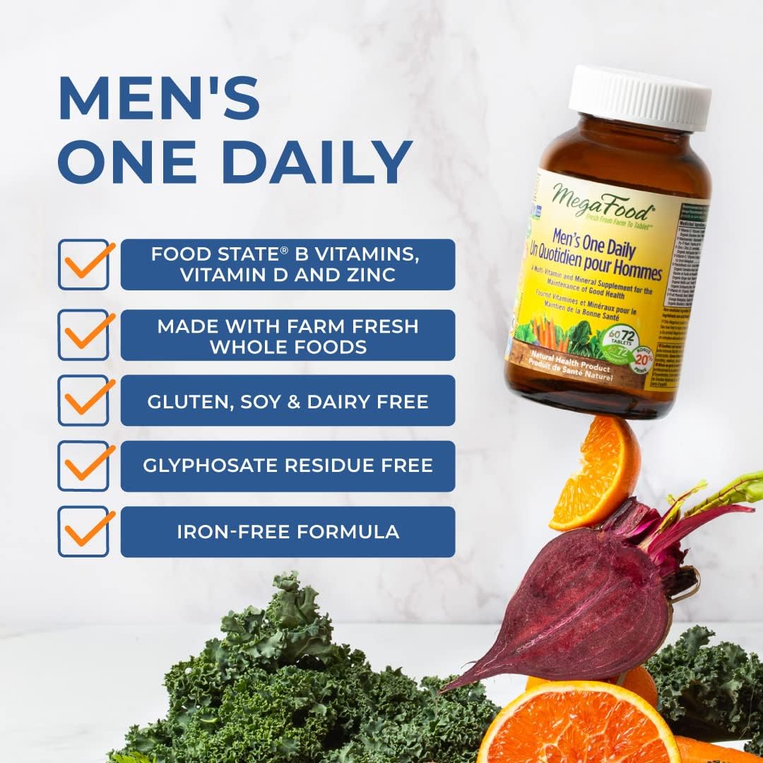 Men’s One Daily | MegaFood® | 30, 72 & 90 Tablets