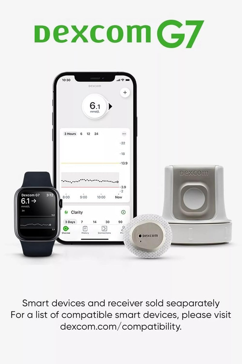 G7 CGM | Dexcom | Receiver and Sensor Kit