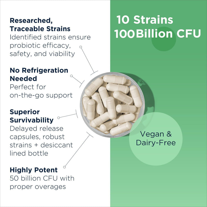 Probiomed™ 100 | Designs for Health® | 30 Vegeterian Capsules