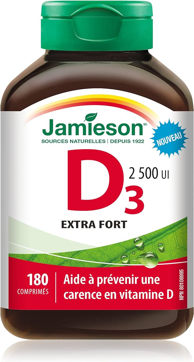 Vitamin D3 2,500 IU | Jamieson™ | 180 Tablets