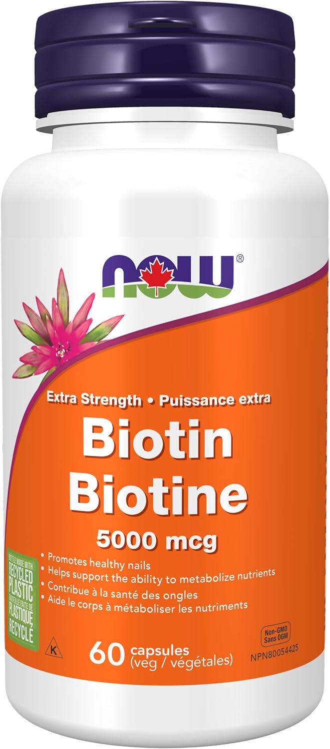 Biotin 5000 mcg  | NOW® | 60 Vegetarian Capsules