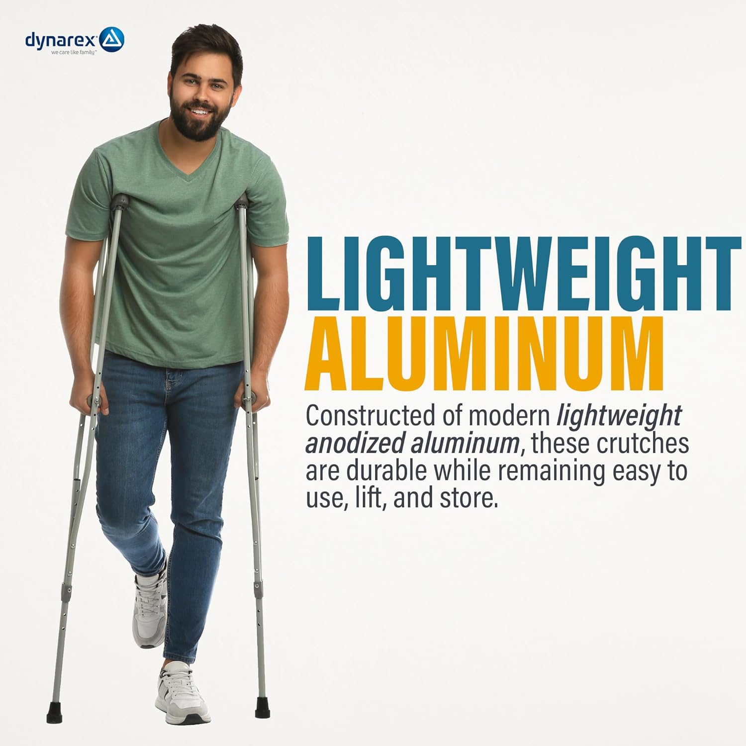 Lightweight Adjustable Aluminum Crutches | Hugo® | Various Sizes and Ages