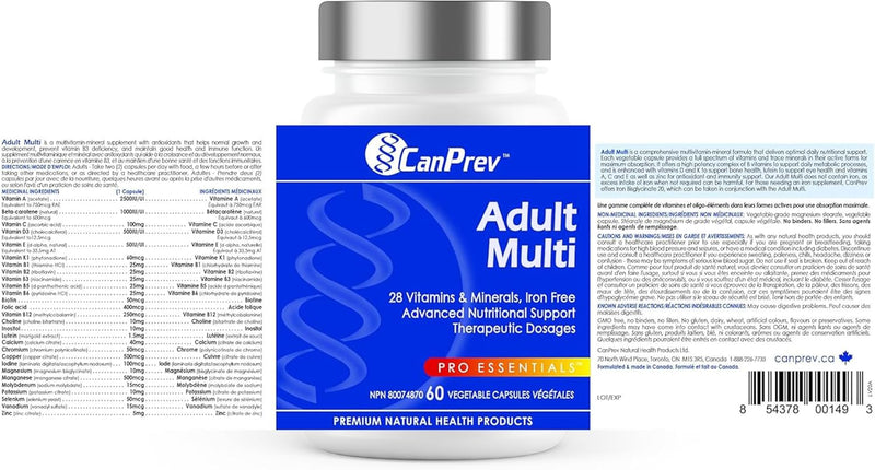 Adult Multi | CanPrev | 60 Veggie Capsules