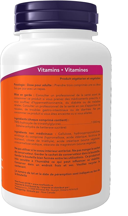 TMG Betaine 1,000 mg | NOW® | 100 Tablets