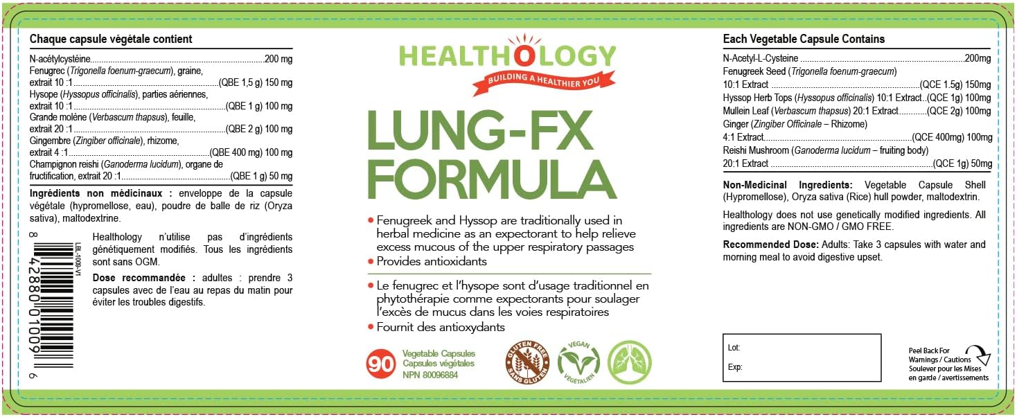 Lung-Fx | Healthology™ | 90 Vegetable Capsules