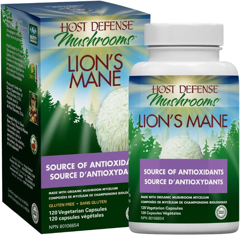 Lion's Mane Capsules | Host Defense® Mushrooms™ | 30 OR 60 OR 120 Vegetarian Capsules