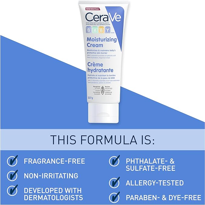 Baby Moisturizing Cream  | Cerave | 142 or 227 gr