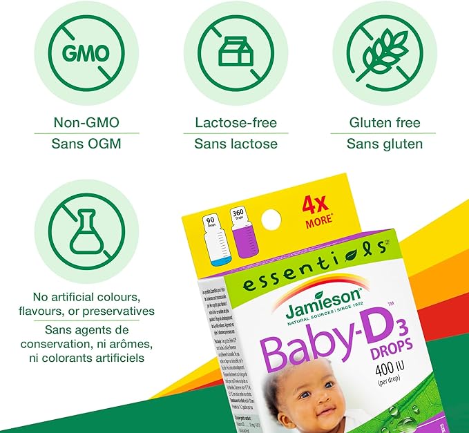 Baby-D Vitamin D3 Droplets | Jamieson™ | 11.7 mL