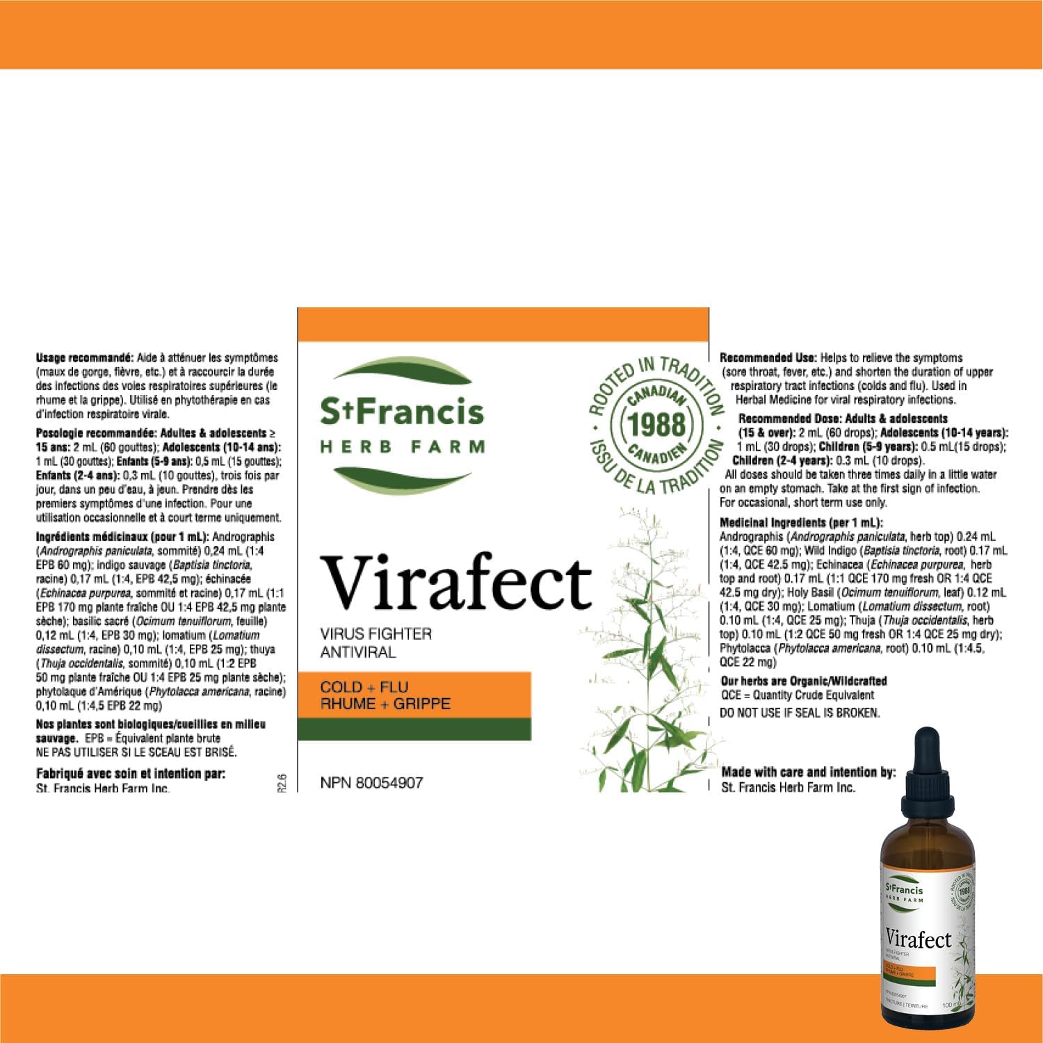 Virafect | St. Francis Herb Farm | 50 OR 100 OR 250 mL