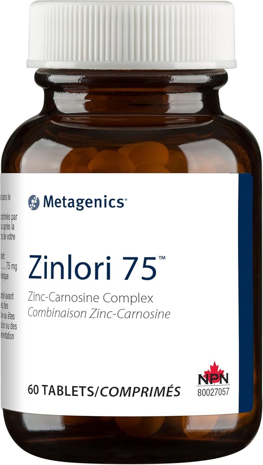 Zinlori 75™ by Metagenics® – Zinc-Carnosine Complex for GI Support | 60 Tablets