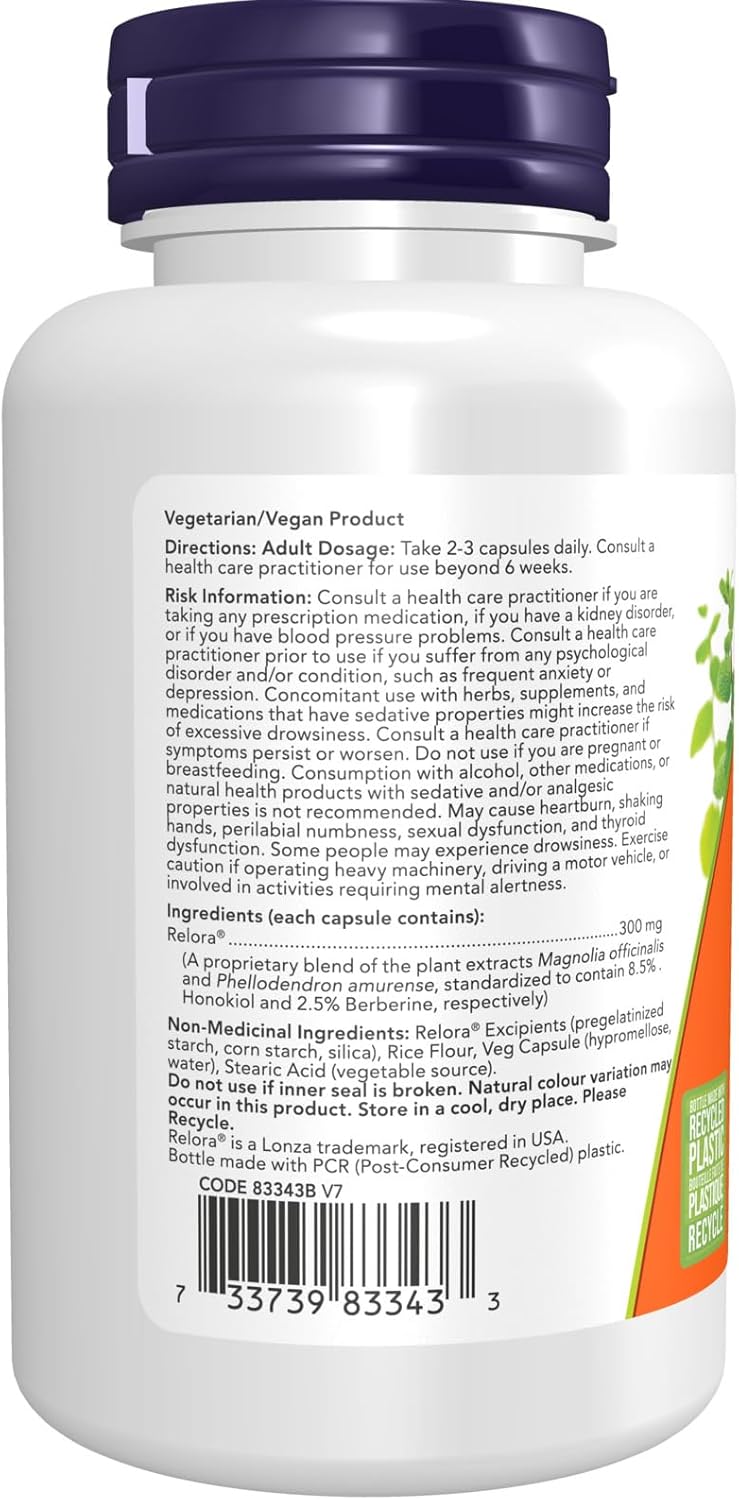 Relora 300 mg | NOW® | 60 OR 120 Veg Capsules