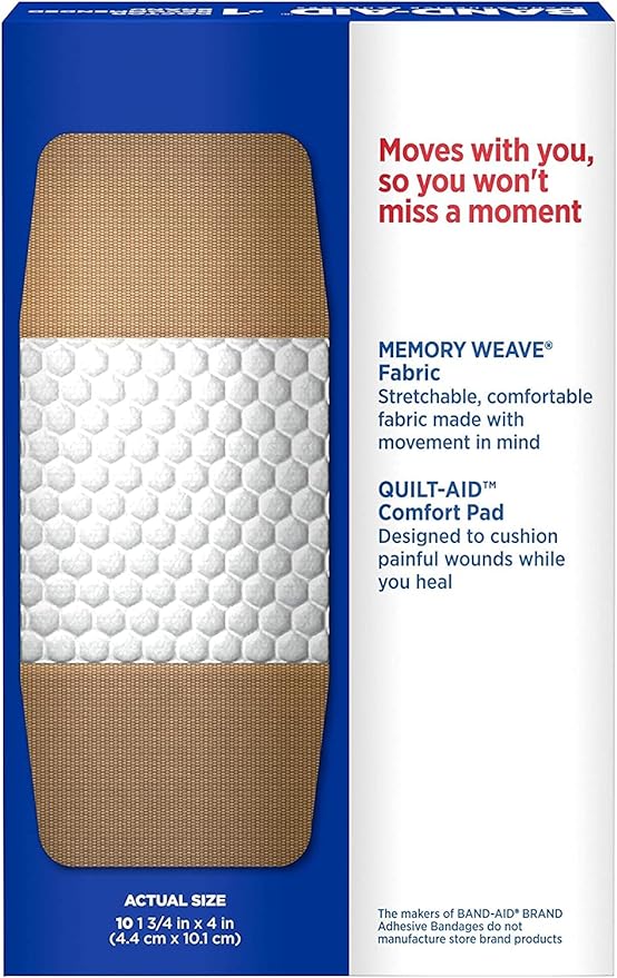 Flexible Fabric Extra Large Bandages | Band-Aid® | 10 Count