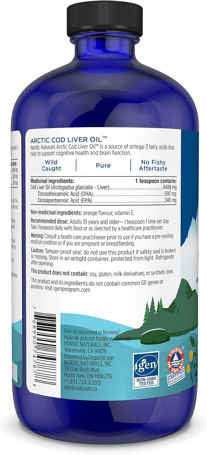 Arctic Cod Liver Oil | Nordic Naturals® | 237 or 473 mL