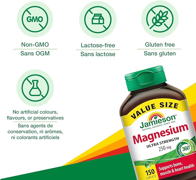 Magnesium Ultra Strength | Jamieson™ | 90 or 150 Caplets