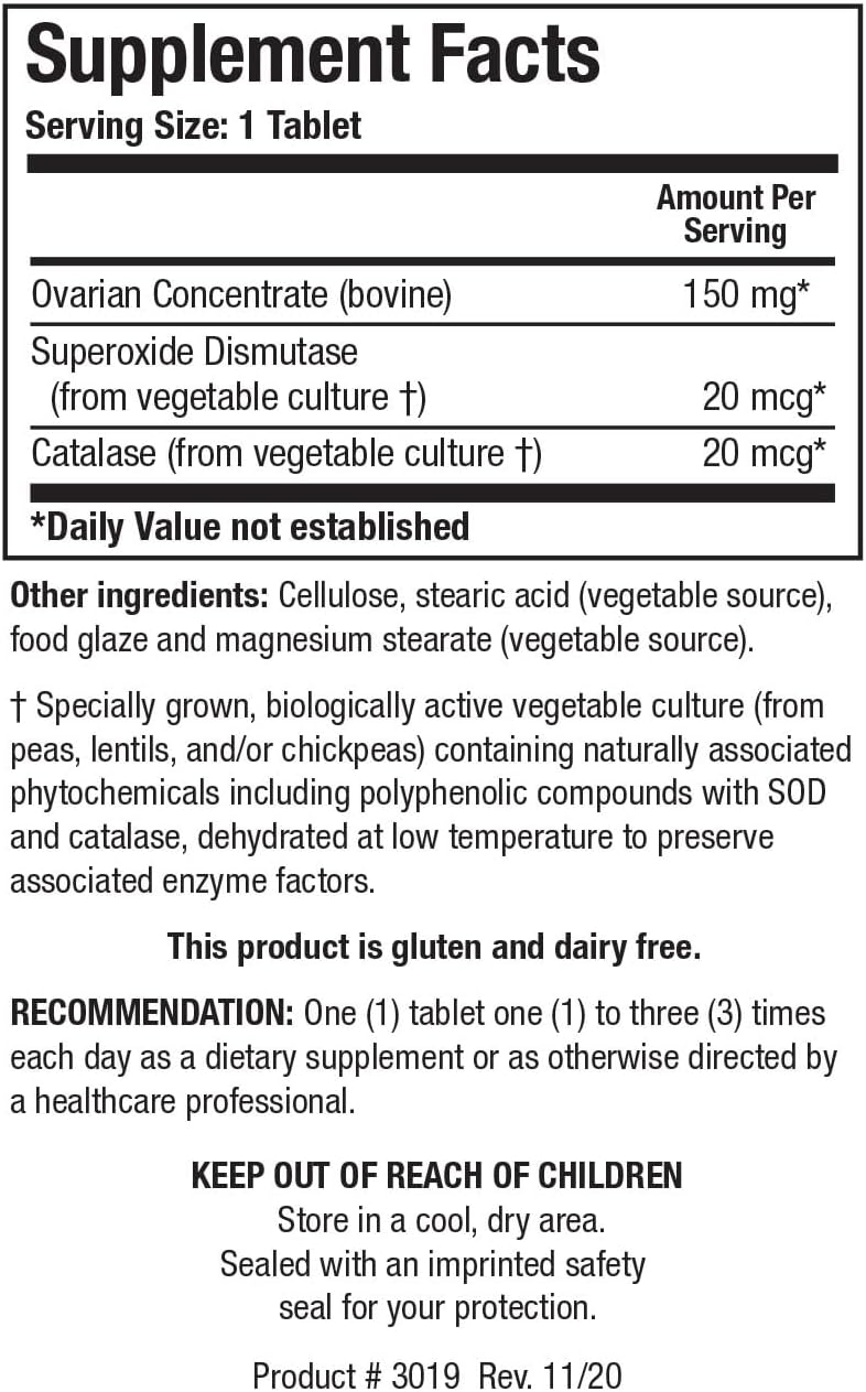 Cytozyme-O™ (Ovarian) | Biotics Research® | 60 Tablets