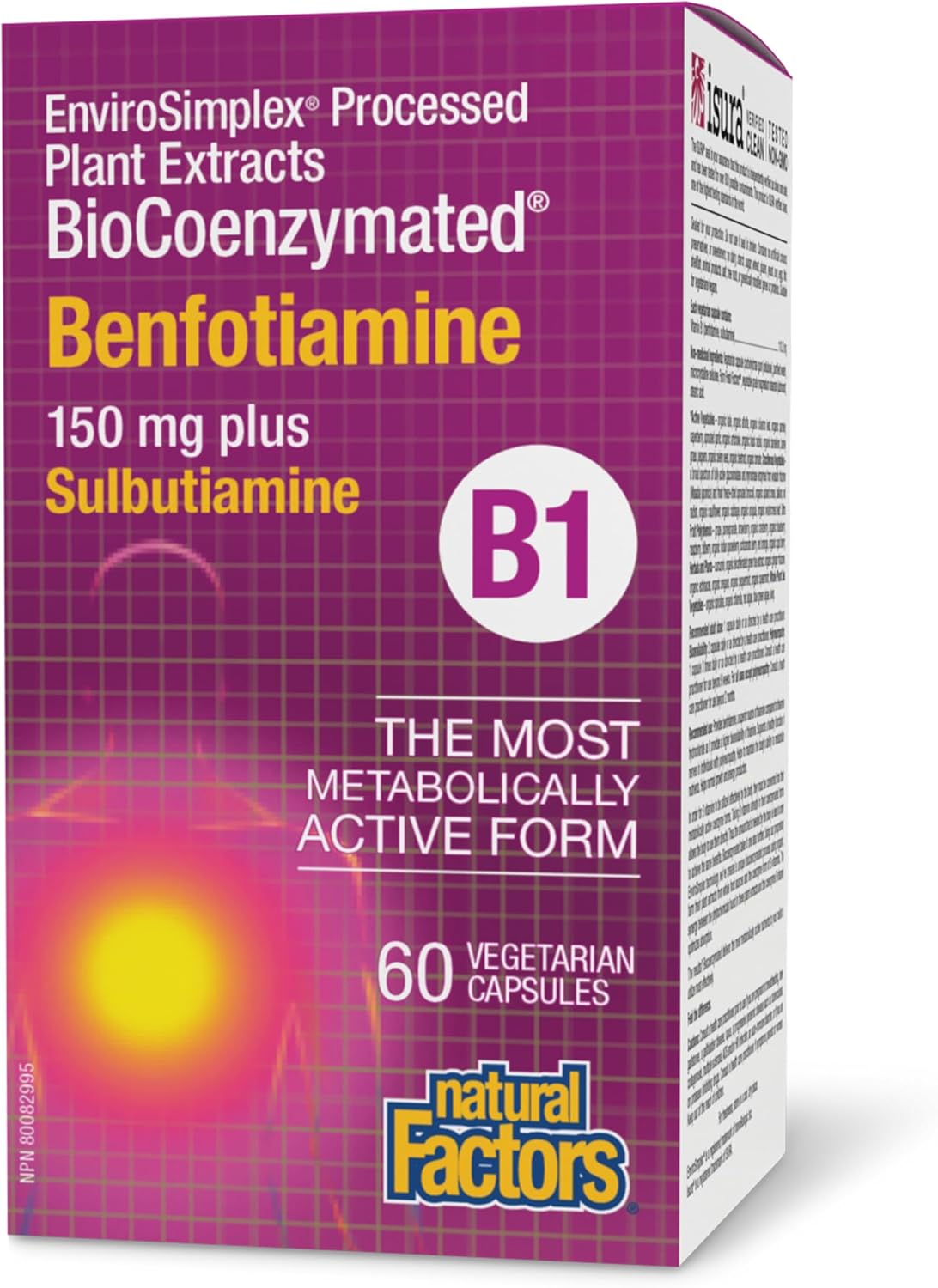 BioCoenzymated Benfotiamine | Natural Factors® | 30 or 60 Vegetarian Capsules
